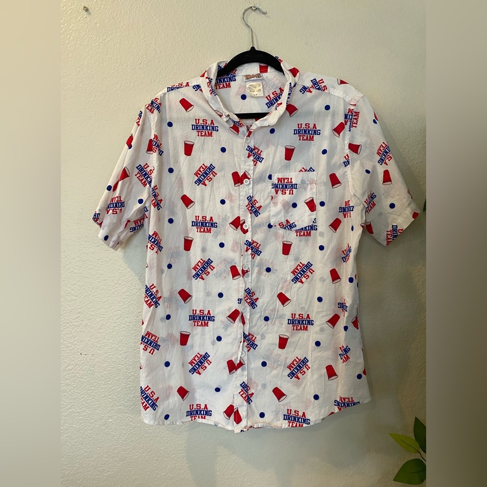 USA Drinking Team Men’s Party Shirt | Large